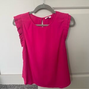 Fun pink top perfect for the office!